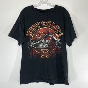 Vintage West Coast Choppers Black Tshirt Size Large
